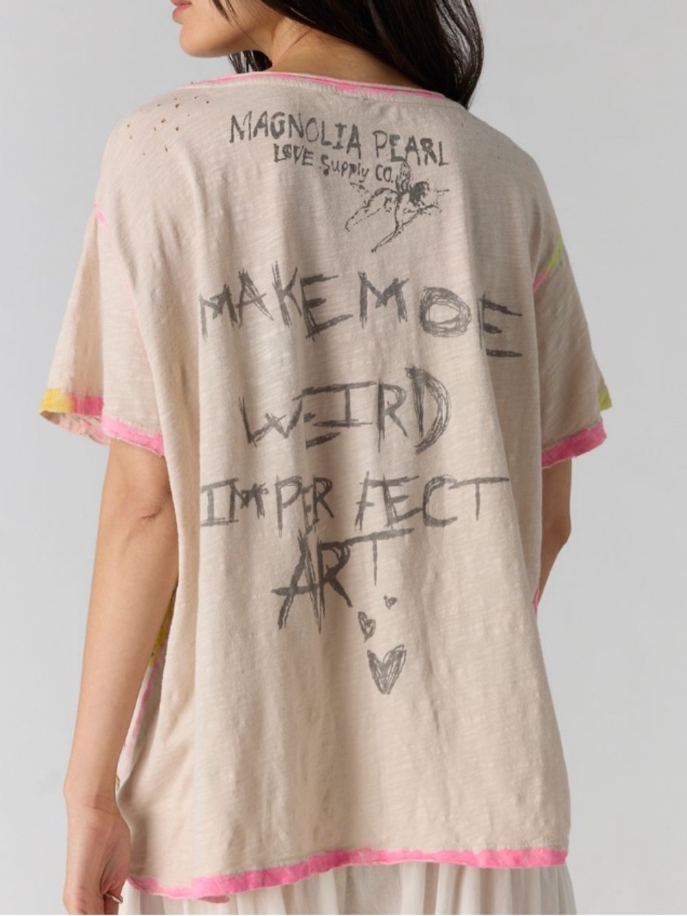 NWT Magnolia Pearl💯Cotton Extra Forever Oversized Tee (One Size Fits Most) - Picture 2 of 12